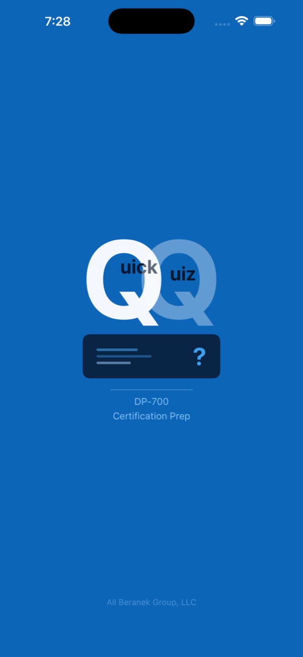 Quick Quiz DP-700 splash screen